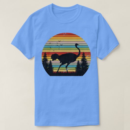 Retro Africa Ostrich T-shirt (Design voorkant)
