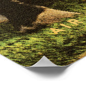 Retro African Mountain Zebra - Deel 2 Poster (Hoek)