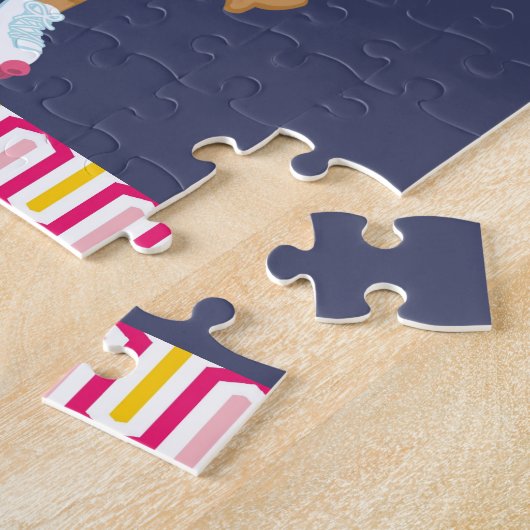 Retro African Roller Skating Birthday Legpuzzel (Zijkant)