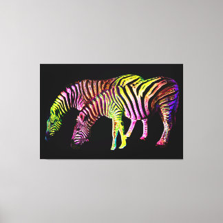 Retro Afrika 4 Canvas op Spieraam Afdruk