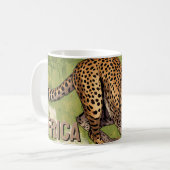 Retro Afrika Cheetah Scenic Koffiemok (Voorkant links)