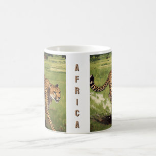 Retro Afrika Cheetah Schildering Koffiemok