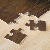 Retro Afrikaanse Leeuw Schilderachtig Legpuzzel (Zijkant)