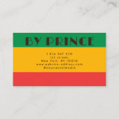 Retro Afrikaanse vlag Afrikaanse vlechtvlechten Visitekaartje (Achterkant)