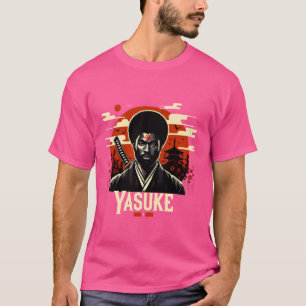 Retro Afro Amerikaanse Samurai Japanse stijl Bushi T-shirt