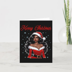 Retro Afro-Amerikaanse vrolijke kerstmis Kaart