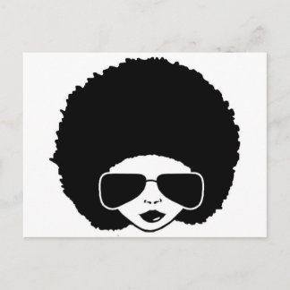 retro Afro girl Briefkaart