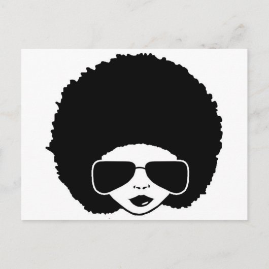 retro Afro girl Briefkaart (Voorkant)