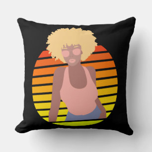 RETRO AFRO KONINGIN - AFRO AMERIKAANSE KONINGIN  KUSSEN