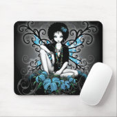 Retro Afro Lilly Gotische Fee van China Muismat (Met muis)