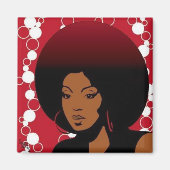 Retro Afro Magnet (Voorkant)