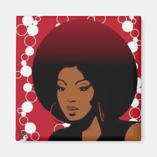 Retro Afro Magnet