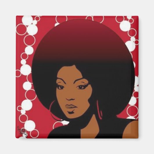 Retro Afro Magnet (Voorkant)