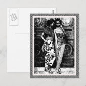 Retro Afro Pop Art Mode Briefkaart (Voorkant / Achterkant)