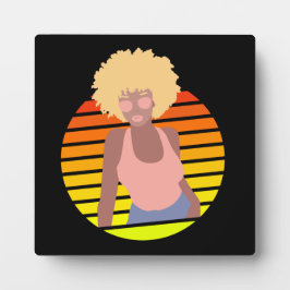 RETRO AFRO QUEEN - AFRO AMERIKAANSE QUEEN FOTOPLAAT