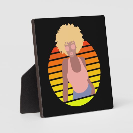 RETRO AFRO QUEEN - AFRO AMERIKAANSE QUEEN FOTOPLAAT (Voorkant)