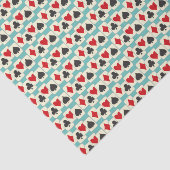 Retro-afspeelkaarten Kwartet Aqua Tissuepapier (Detail)