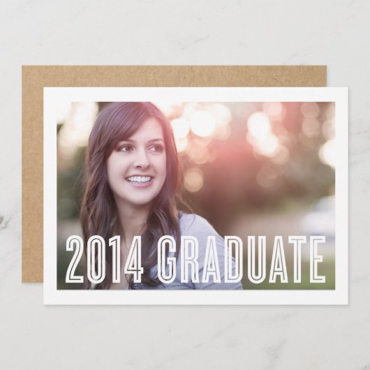 Retro Afstudeerder 2014 | Uitnodiging tot Afstuder (Voorkant / Achterkant)