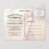 RETRO AFSTUDEERDER | 2015 AFSTUDEERPARTY UITNODIGI UITNODIGING BRIEFKAART (Achterkant)