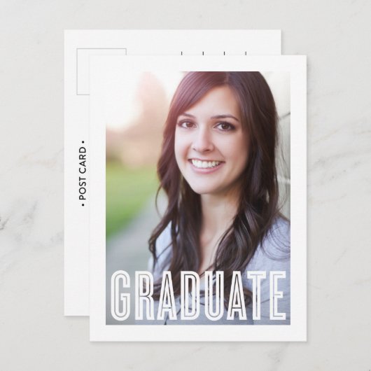 RETRO-AFSTUDEERDER 2 | UITNODIGING TOT AFSTUDEREN (Voorkant / Achterkant)