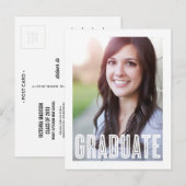 RETRO-AFSTUDEERDER 2 | UITNODIGING TOT AFSTUDEREN BRIEFKAART (Voorkant / Achterkant)