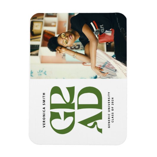 Retro Afstudeerder aankondiging Magneet (Verticaal)