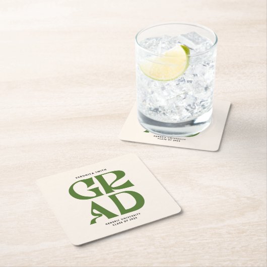 Retro-Afstudeerder Kartonnen Onderzetters (Insitu)