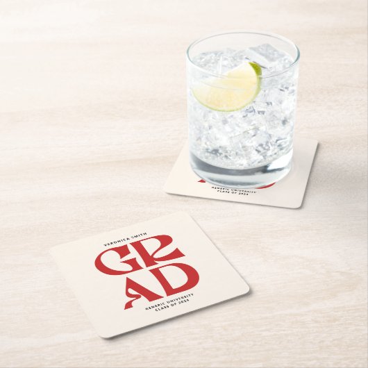 Retro-Afstudeerder Kartonnen Onderzetters (Insitu)