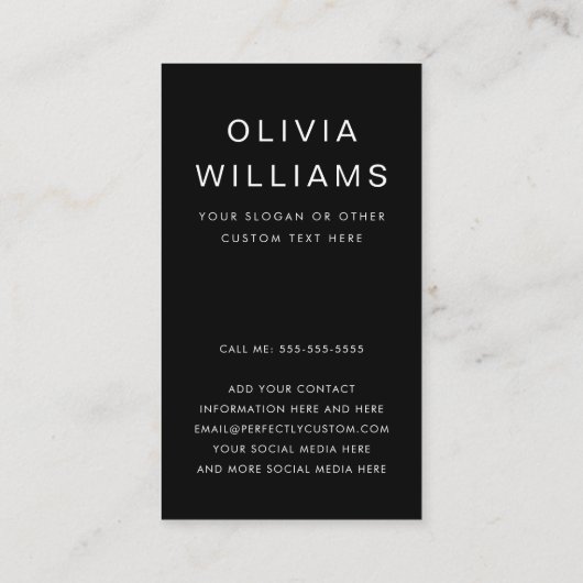 Retro afstudeerder overlay student afstuderen zwar visitekaartje (Achterkant)