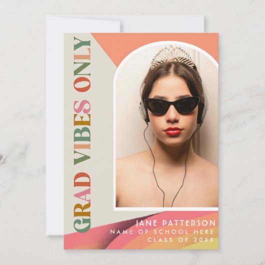 Retro afstudeerder vibes aankondiging (Voorkant)