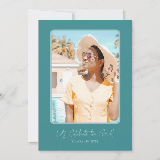 Retro Afstudeerder Vibes alleen afstudeerfeest Kaart (Achterkant)