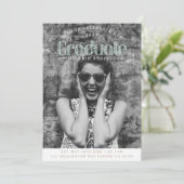  retro afstudeerfeest | Foto Kaart (Staand voorkant)