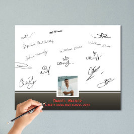  retro afstudeerfeest ondertekening gastfoto foto afdruk