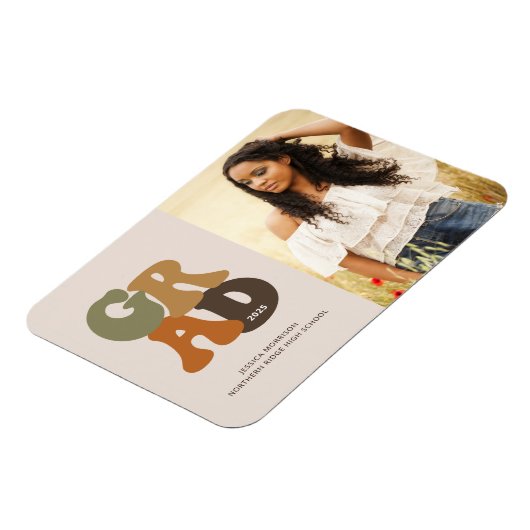 Retro Afstuderen  aankondiging Afstudeerder 1970 Magneet (Linkerzijde)