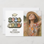 Retro Afstuderen Afstuderen foto Aankondiging (Voorkant)