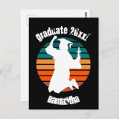 Retro Afstuderen Afstuderen Jumping voor Joy Rainb Briefkaart (Voorkant / Achterkant)