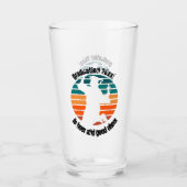 Retro Afstuderen Afstuderen Jumping voor Joy Rainb Glas (Voorkant)
