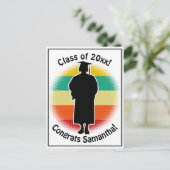 Retro Afstuderen Afstuderen Pet & jurk Vrouw Meisj Briefkaart (Staand voorkant)