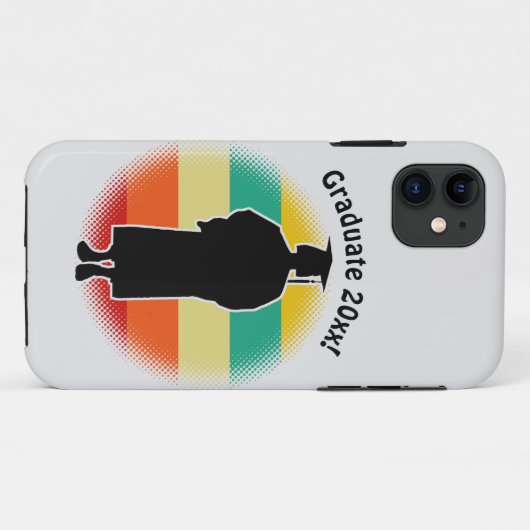 Retro Afstuderen Afstuderen Pet & jurk Vrouw Meisj Case-Mate iPhone Case (Achterkant (horizontaal))