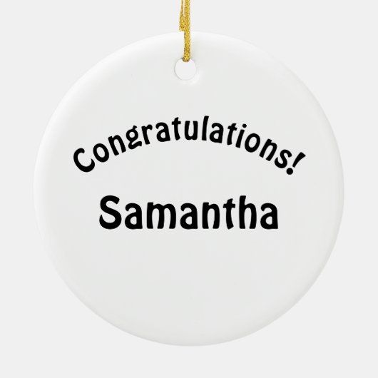 Retro Afstuderen Afstuderen Pet & jurk Vrouw Meisj Keramisch Ornament (Achterkant)