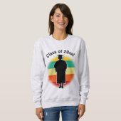 Retro Afstuderen Afstuderen Pet & jurk Vrouw Meisj Trui (Voorkant volledig)