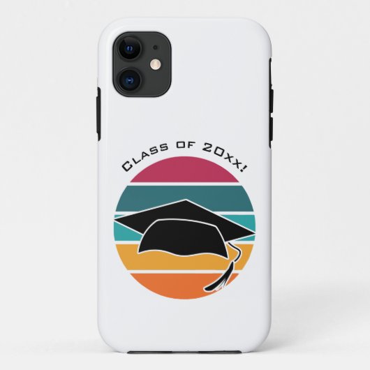 Retro Afstuderen Afstuderen Pet Mortarboard Case-Mate iPhone Case (Achterkant)