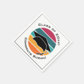 Retro Afstuderen Afstuderen Pet Mortarboard Servet (Hoek)