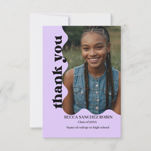 Retro-afstuderen Bedankkaart (Voorkant)