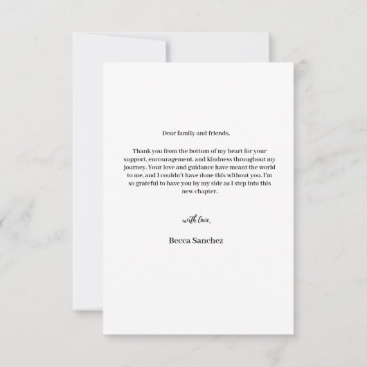 Retro-afstuderen Bedankkaart (Achterkant)