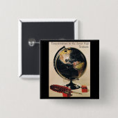 Retro Afstuderen Card Vierkante Button 5,1 Cm (Voorkant /achterkant)