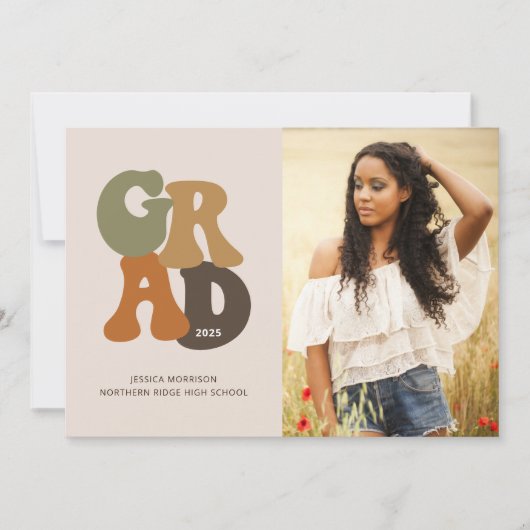 Retro Afstuderen de  Graduation Party uit 1970 Kaart (Voorkant)