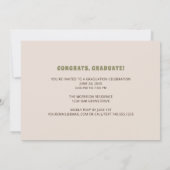 Retro Afstuderen de  Graduation Party uit 1970 Kaart (Achterkant)