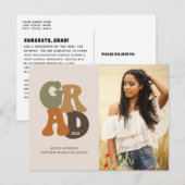 Retro Afstuderen het Afstuderen van 1970 Briefkaart (Voorkant / Achterkant)