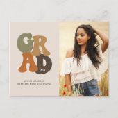 Retro Afstuderen het Afstuderen van 1970 Briefkaart (Voorkant)